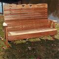 Creekvine Designs 4 ft. Cedar Royal Country Hearts Garden Bench WF1105CVD